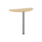 BJD 1 - 81 přístavba jednací, kovová podnož stříbrná, síla desky 18 mm, široká 800 mm, bříza irská